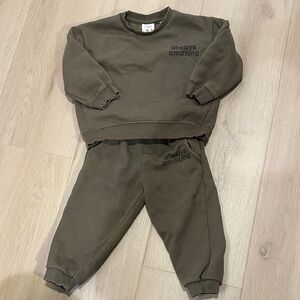 Zara Kids Olive Jogger Set